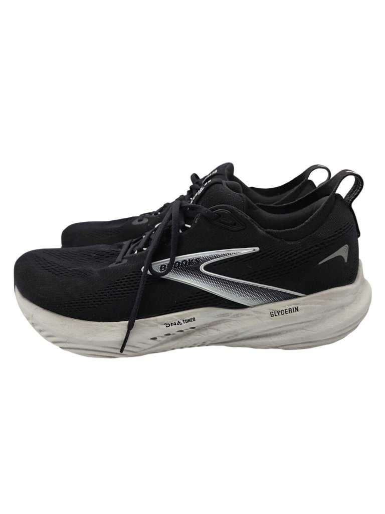 Men's Brooks Glycerin Gts 22, Black/Grey/White, 14 2e Wide Us